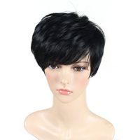 Perruques Courtes en Cheveux Humains en Gros, Coupe Pixie Droite, Perruques Brésiliennes pour Femmes Noires, Fabriquées à la Machine, Perruques Sans Colle Pas Chères