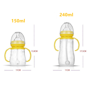 240ml Neonato Infantile del Nursing Bocca Larga Silicone Biberon di Latte - Product Image 5