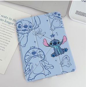 Cute Stitch Cartoon iPad Case 3+Y‑Fold Pen Slot Shockproof Cover for iPad Air 6/<b>7</b> 10.2 Inch Apple <b>Tablet</b> Protective Shell - Product Image 2