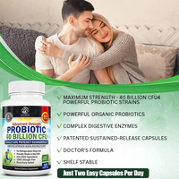 Capsules de probiotiques à marque privée, supplément de probiotiques multi-souches, ingrédients naturels, gélules de probiotiques pour femmes