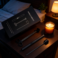 Coffret Cadeau Bougies Premium : Kit d'Accessoires d'Entretien pour Bougies avec Coupe-Mèche, Éteignoir et Outil de Nettoyage, Outils de Luxe en Acier Inoxydable – Vente en Gros
