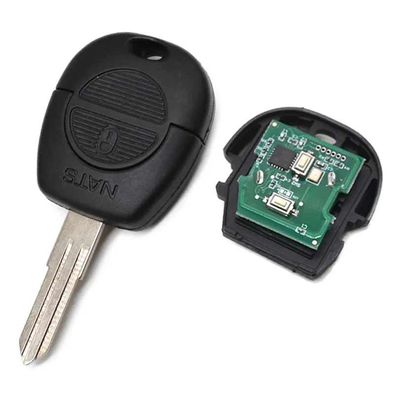 DMKEY llave de coche 2 botones 433Mhz para Nissan Navara x-trail Patrol NSN11/NSN14 llave 28268-8H700 mando a distancia sin chip