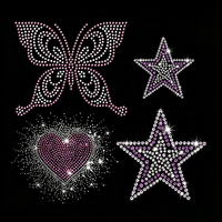 Transferts thermocollants de strass en cristal de haute qualité pour vêtements, avec logo personnalisé, effet diamant brillant, vente en gros