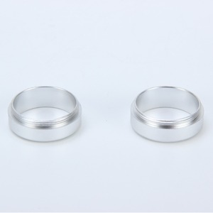 Bouton poussoir en aluminium, tête ronde en acier inoxydable, type à visser, embout britannique, non éclairé, usage général - Product Image 2
