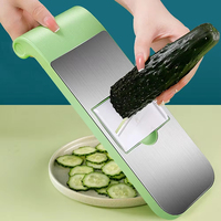 Multifunctionele roestvrijstalen aardappelschiller, voedselsnijder, mandoline, groentesnijder, rasp, snijder, hakselaar