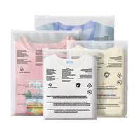Sacs à fermeture éclair transparents étanches pour vêtements, emballage en plastique transparent pour tshirt coulissant sac à fermeture éclair logo personnalisé