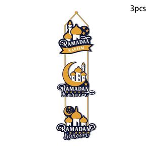 Drapeau suspendu Ramadan Kareem Eid Mubarak, bannière de porte Eid pour chambre à coucher, décoration de maison Ramadan Eid - Product Image 6