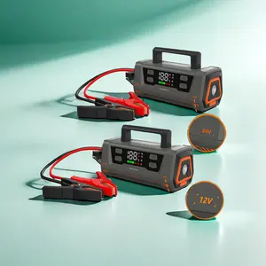 Batterie de démarrage de batterie 2000A 20000mAh avec câbles de démarrage 12V et charge rapide USB portable pour tous les véhicules