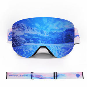 HUBO 197B <span class=keywords><strong>Lunettes</strong></span> de ski de haute qualité à double couche anti-buée, verres en PC UV400, <span class=keywords><strong>lunettes</strong></span> de snowboard personnalisées pour l'hiver, monture blanche/noire - Product Image 4