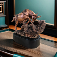 Statue de taureau en polyrésine écologique, taureau de Wall Street, cadeau d'affaires pour hommes, décoration de la maison