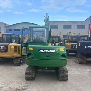 รถขุดตีนตะขาบ Doosan DH60-7 สีเขียว รถขุดไฮดรอลิกขนาดเล็ก อุปกรณ์ก่อสร้าง - Product Image 5