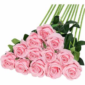 ดอกกุหลาบกำมะหยี่ประดิษฐ์ ขนาด 7 ซม. สำหรับงานแต่งงาน วันแม่ วันวาเลนไทน์ ของตกแต่งทำมือ ใช้งานได้นาน 3-5 ปี - Product Image 1