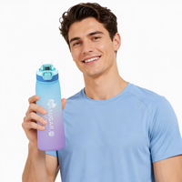 Bouteille anti-fuite en PP pour boisson directe, anti-poussière, sans sucre, avec dosettes parfumées, idéale pour la randonnée, le camping, les voyages, l'école, les cadeaux et les festivals
