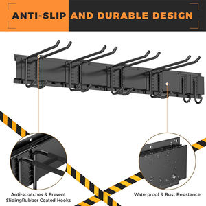 Organizzazione per <span class=keywords><strong>Parete</strong></span> del Garage, Porta Sci e Snowboard in Metallo Nero Resistente - Product Image 4