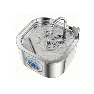 Dispensador de Agua Automático para Mascotas JEPSUN de 3.2L, Acero Inoxidable, Fuente de Agua para Perros y Gatos, Diseño Cuadrado Enchufable, Uso en Interiores, Suministros para Mascotas - Product Image 2