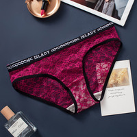 Slip Bikini Floreale Ricamato in Pizzo a Vita Bassa Trasparente Sexy da Donna con Elastico Sottile e Traspirante