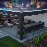 Pergola Bioclimatique Autoportante Motorisée en Aluminium Sweet Home avec Lames Orientables et Éclairage LED – Écologique, Durable et Étanche
