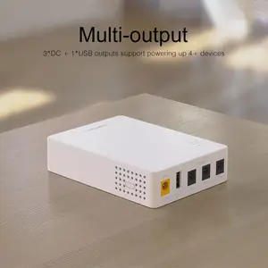 Marsriva ODM โทรศัพท์มือถือแบบชาร์จไฟได้10000mAh 5V 9V 12V MINI DC UPS KP3 MINI UPS สำหรับเราเตอร์ WIFI