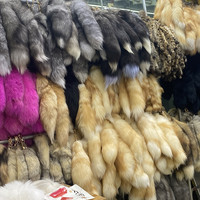 Porte-clés queue de renard argenté, pelucheux, 15,8 pouces, pendentif queue d'animal, porte-clés, queue de renard en fourrure pour sac à main, accessoires de cosplay
