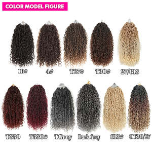 14 pouces Déesse Locs Crochet Tressage Cheveux Rivière Faux Locs Extension de Cheveux Bouclés Cheveux Synthétiques Passion Twist Tresses Pré Bouclé - Product Image 2