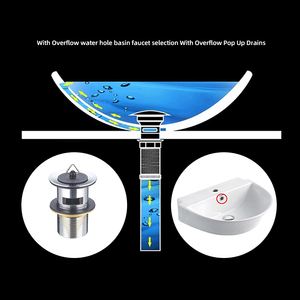 Nhà sản xuất thép không gỉ lưu vực cống với tràn phổ bồn rửa chất thải phù hợp cho phòng tắm nhà bếp - Product Image 5