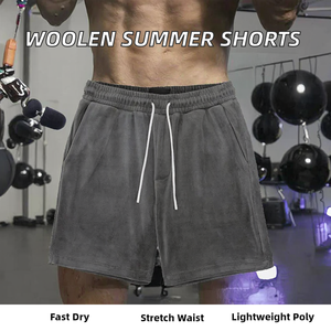 Pantalones Cortos Deportivos Casuales de Cintura Media, 100% Poliéster, para Entrenamiento de Verano, Boxeo, Muay Thai, con Cierre Elástico, Color Sólido, para Hombre - Product Image 2