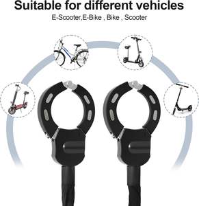 Двухблокировочная навесная черная стальная Водонепроницаемая безопасная ручка-дисковая ручка замок для ключей замок для мотоцикла замок на цепочке - Product Image 5