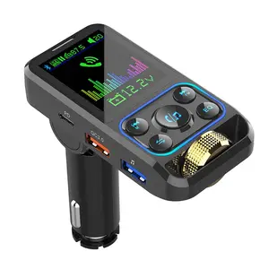 FM Transmitter Wireless BT Fast Dual Ports USB QC3.0 PD3.0 Quick Charge Aux Audio 30W Car Charger Adapter Station Socket Mount
