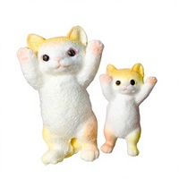 Jouets à presser en forme de chat Kawail, nouveau design, chaton en TPR, nouveauté, pelucheux, extensible, doux, jouet anti-stress pour enfants et adultes, cadeau