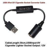Câble convertisseur allume-cigare USB 5V vers 12V 12W en cuivre pur, robuste et neuf, pour utilisation en véhicule