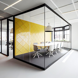 Nhà máy giá cung cấp trực tiếp siêu rõ ràng kính cường lực văn phòng phân vùng tường để tạo ra một không gian làm việc hợp tác mở - Product Image 1