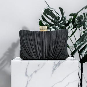 <b>Hot</b> Sale Creative Multi Color Sweet Lady Pleated Satin Clutch Evening Party Shoulder <b>Bag</b> Banquet Dress Cheongsam Handbag - Product Image 6