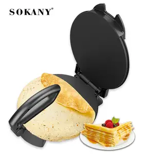 mini Crepe and Pancake Maker commercial ball japanese sandwich non stick electric automatic machine rotating industrial pizza