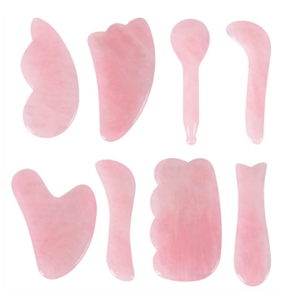 Strumento <span class=keywords><strong>Gua</strong></span> <span class=keywords><strong>Sha</strong></span> in Quarzo Rosa 100% Naturale - Product Image 4