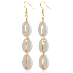 Accessories Summer Beach Vacation Style Natural White Shell <b>Earrings</b> High-End Feel Simple Trendy <b>Hooks</b> Ear Jewelry - Product Image 6