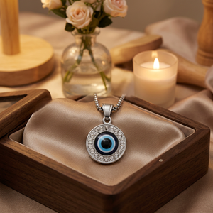 Colgante Ojo Turco Iced Out de Plata 925 con Diamante Moissanita, Joyería de Lujo Estilo Hip Hop para Fiestas y Eventos, Diseño Personalizado para Regalo - Product Image 2