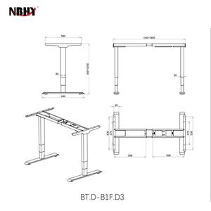 Escritorio de ordenador de elevación ergonómico moderno para oficina en casa, marco de escritorio convertible ajustable de ancho de altura de motor dual para opuesto - Product Image 6