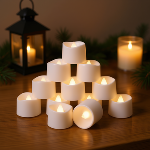 Velas LED sin llama Homemory, paquete de 12, funcionan con pilas, con temporizador, para decoración del hogar y días festivos - Product Image 2