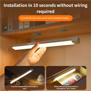 运动感应灯无线 LED 夜灯塑料室内 USB 可充电厨房橱柜衣柜灯楼梯背光灯 - Product Image 3