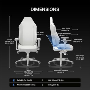 <span class=keywords><strong>Chaise</strong></span> de <span class=keywords><strong>gaming</strong></span> populaire personnalisée, directement d'usine, avec accoudoirs 3D et roulettes en nylon, pour dortoir universitaire, ordinateur et bureau - Product Image 2