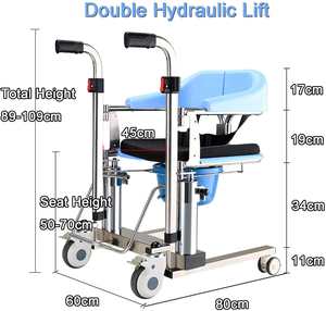 Operasi hidrolik bermotor <span class=keywords><strong>drive</strong></span> medis pasien mengangkat kursi transfer shower <span class=keywords><strong>commode</strong></span> kursi Transportasi kursi roda rollator - Product Image 3