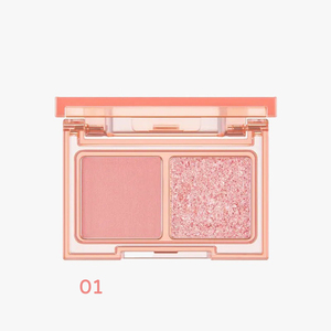 दोहरी रंग दृष्टि पैलेट वॉटरप्रूफ लंबे समय तक चलने वाला मैट और ग्लिटर आंख छाया - Product Image 2