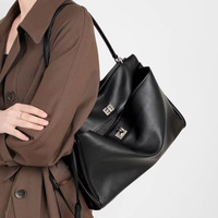 Sac fourre-tout en cuir de veau véritable sur mesure, sac à main, sac épaule, sac sous le bras, grande capacité, sac de transport pour femmes