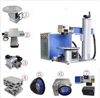Machine de marquage laser MOPA/Fibre pour bijouteries, gravure de pendentifs, de petites plaques d'identification, de lettres, de bagues, de bracelets et de bijoux à axe rotatif