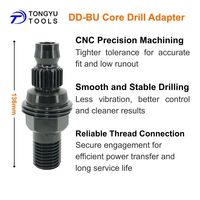Adaptor Mata Bor Spline DD-BU ke Konverter Bor Inti 1-1/4 UNC M & 1/2 BSP F untuk Mesin DD250 DD400 DD750
