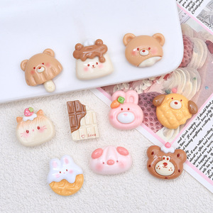 Accessoires en résine pour DIY : Boucle de chaussure, accessoires pour cheveux, épingle à cheveux, motif Lapin Jouet en <span class=keywords><strong>Biscuit</strong></span> Dessin Animé, avec crème adhésive et accessoires de colle - Product Image 2