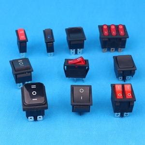 Chất Lượng Cao Hot Bán Không Có Chiếu Sáng 2 Cực 1 Nút Màu Đỏ On-Off Hình Chữ Nhật Hình Dạng Thu Nhỏ Rocker Chuyển Đổi Với 4 Pin Thiết Bị Đầu Cuối - Product Image 5