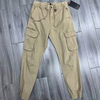 Celana Cargo Hip Hop Khaki BAWANGCHENG Laris Manis, Ukuran Besar, Kancing Tengah, Anti Air, Bernapas, Anti Kusut, Pewarnaan Garment