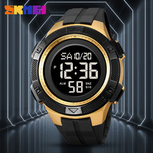 Skmei <b>Digital</b> Watch Black Tpu Strap 3Bar Waterproof Electronic Alarm <b>Clock</b> Unisex Sports Watch - Product Image 1