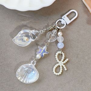 Ciondolo Portachiavi a Forma di Conchiglia della Serie Oceanica, con Perla Simulata, da Appendere al Portafoglio o Zaino, Regali Kerring - Product Image 2